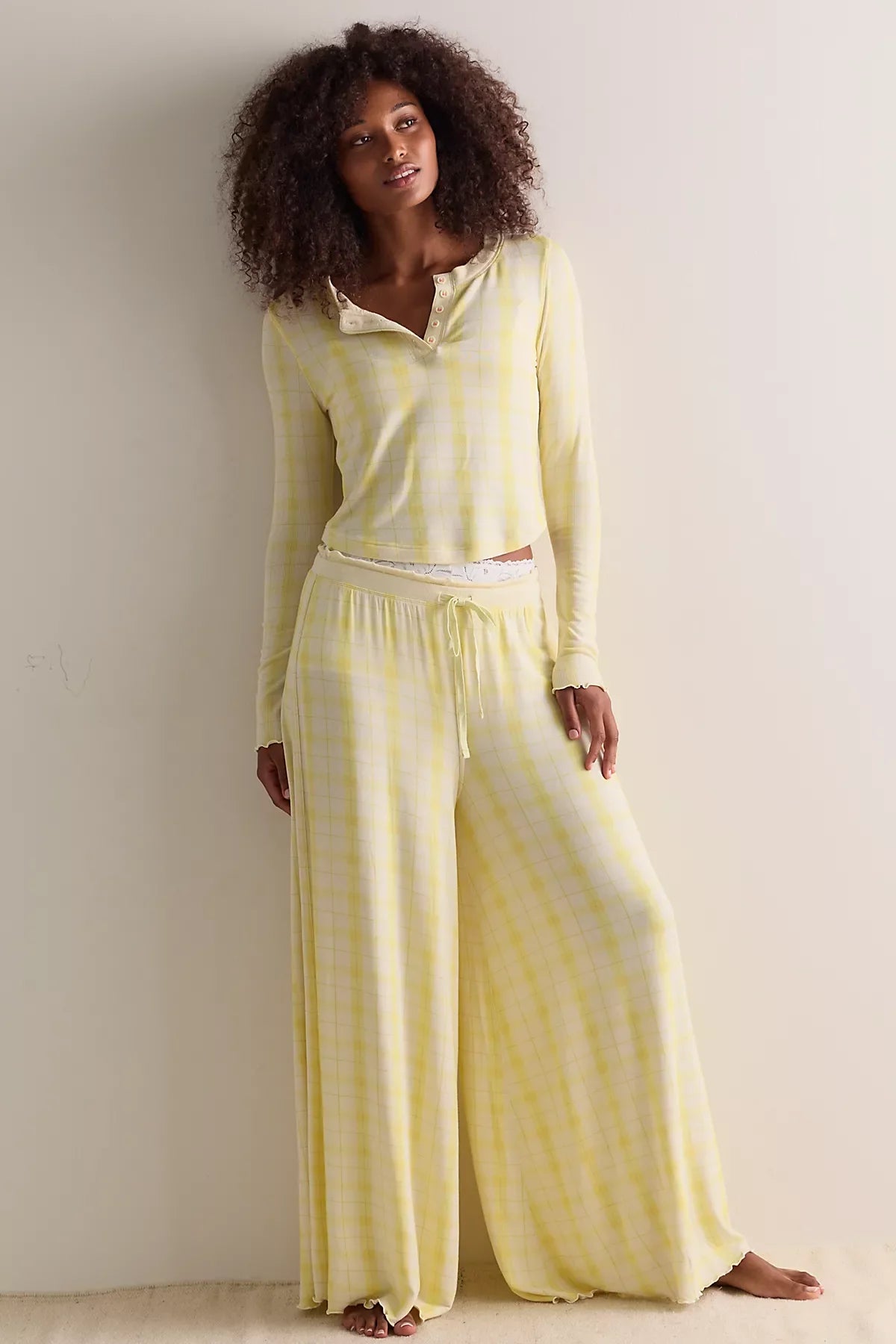 Dream State Printed Wide-Leg Pants