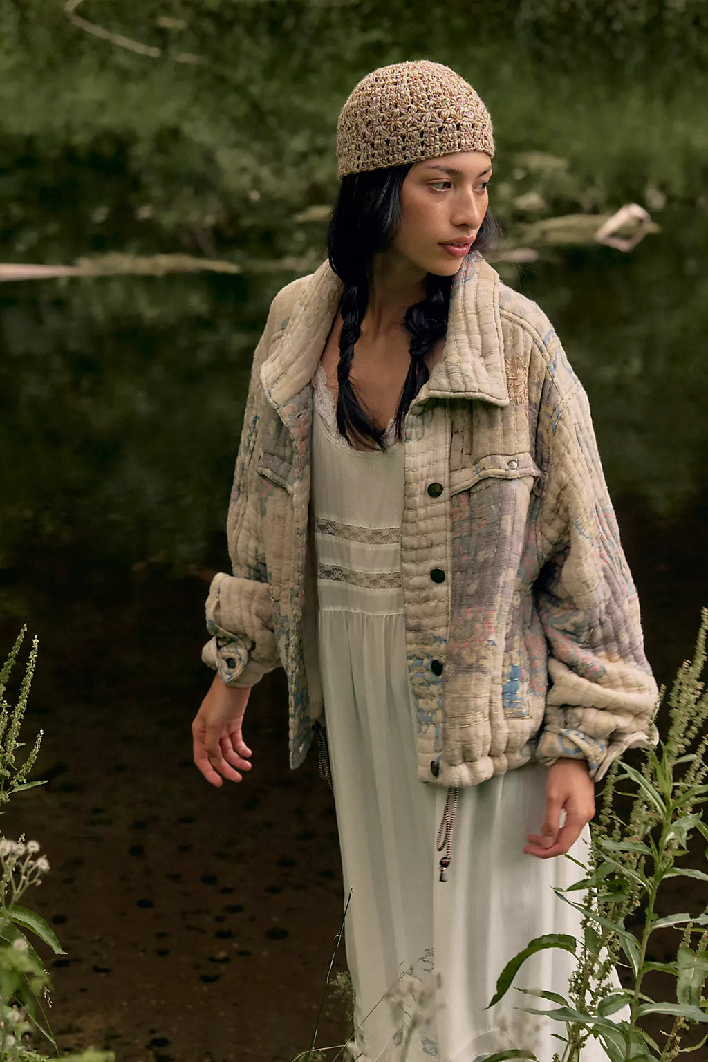 We The Free Flora Quilted Bomber Jacket