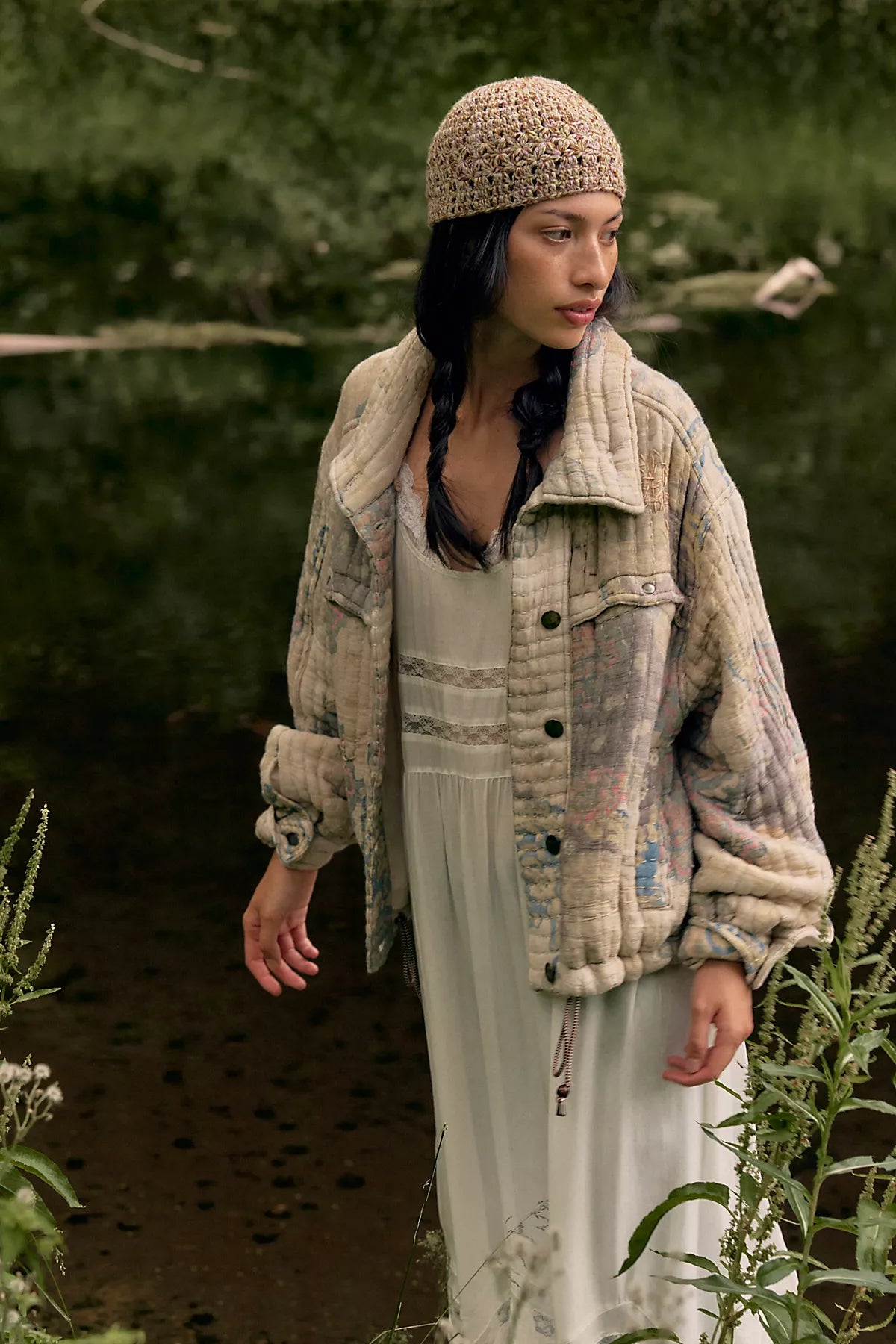 We The Free Flora Quilted Bomber Jacket