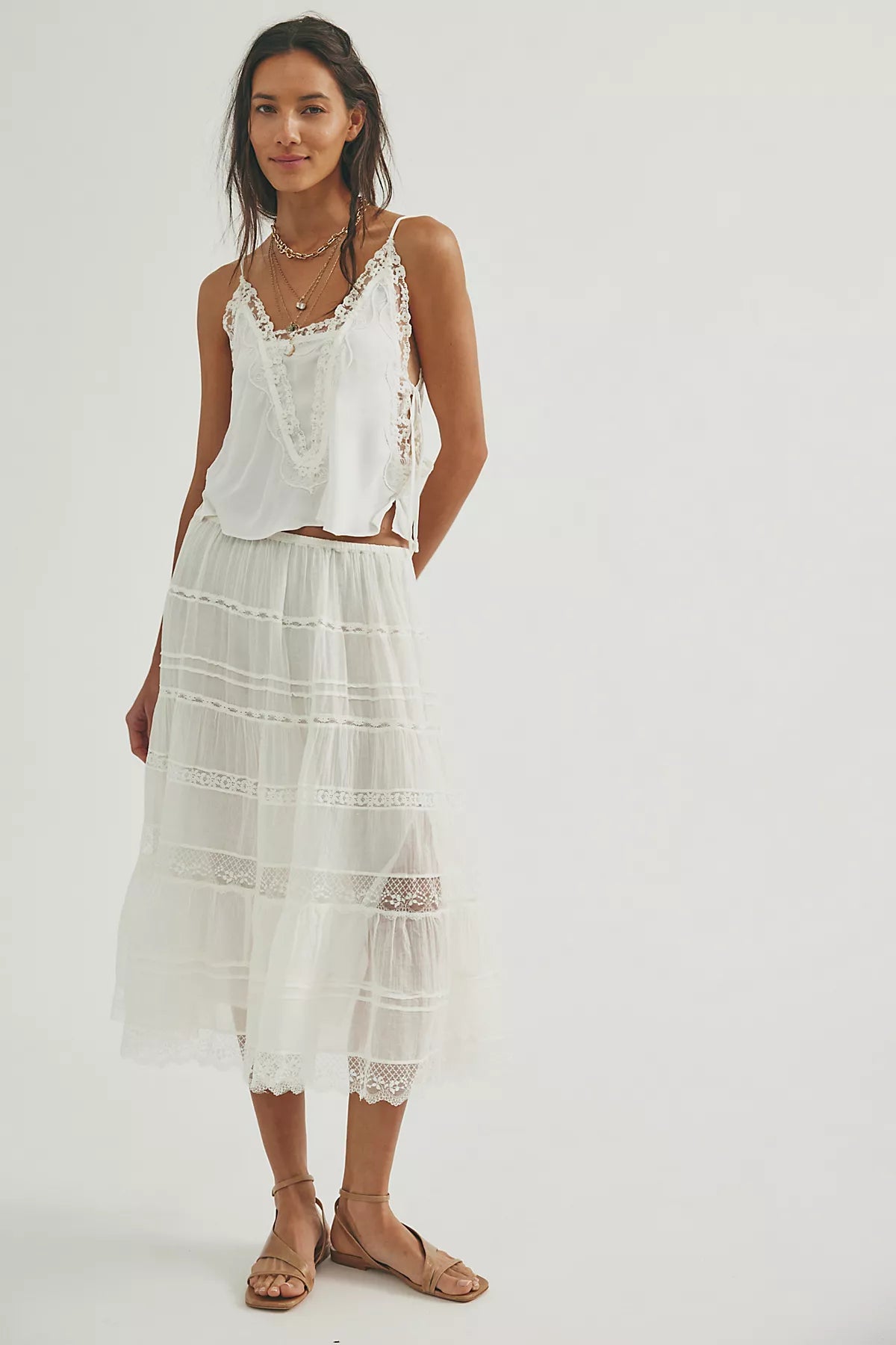 FP One Lily Lace Midi Skirt