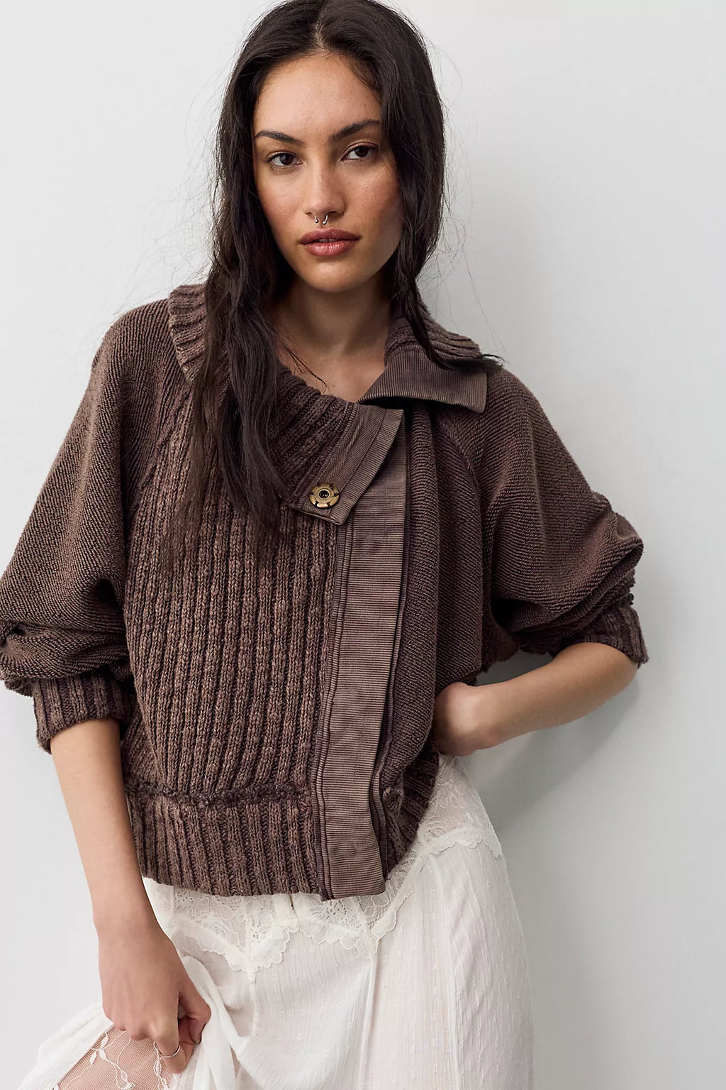 We The Free Annie Cozy Funnel-Neck Cardi