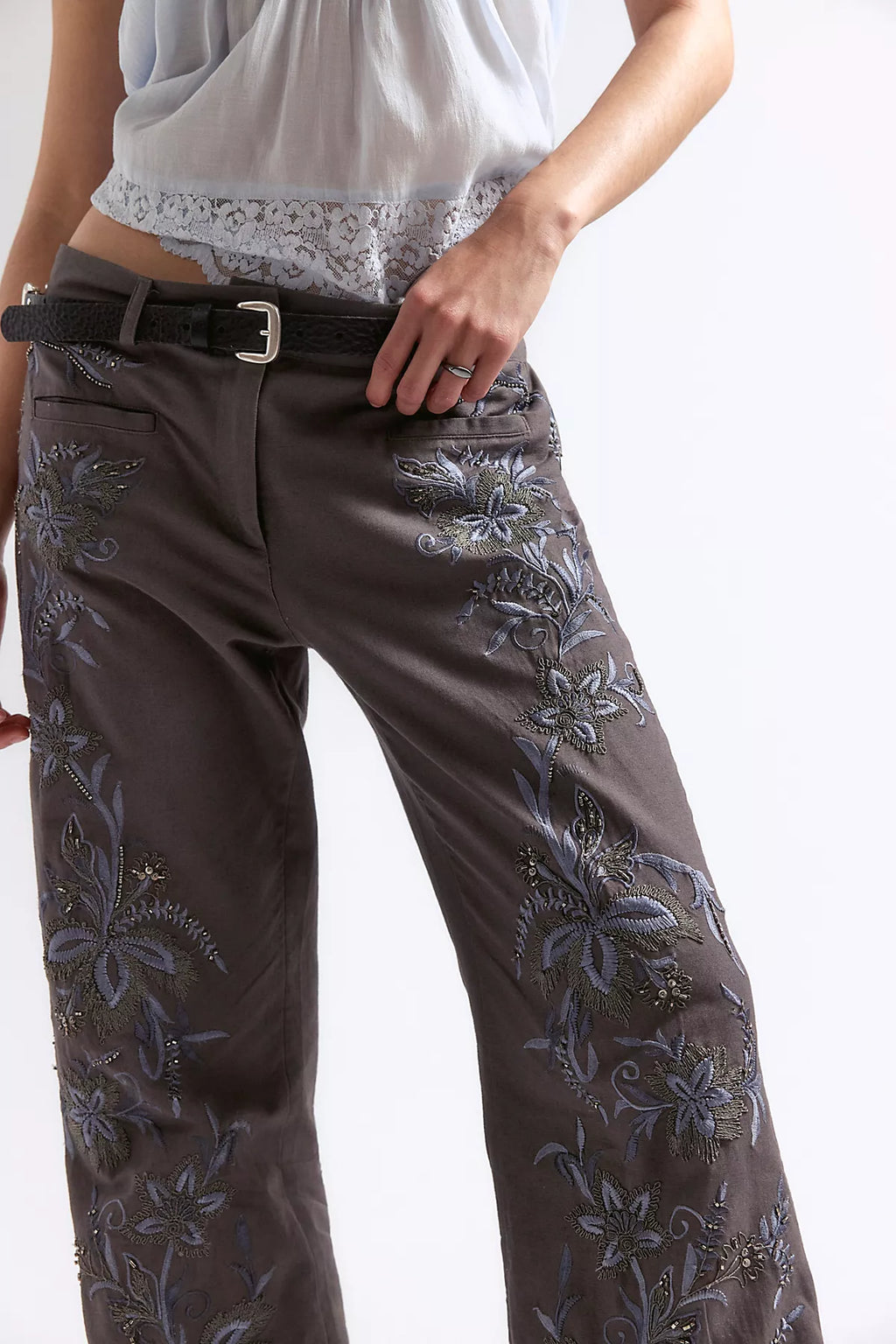 Taylen Embellished Flare Pants