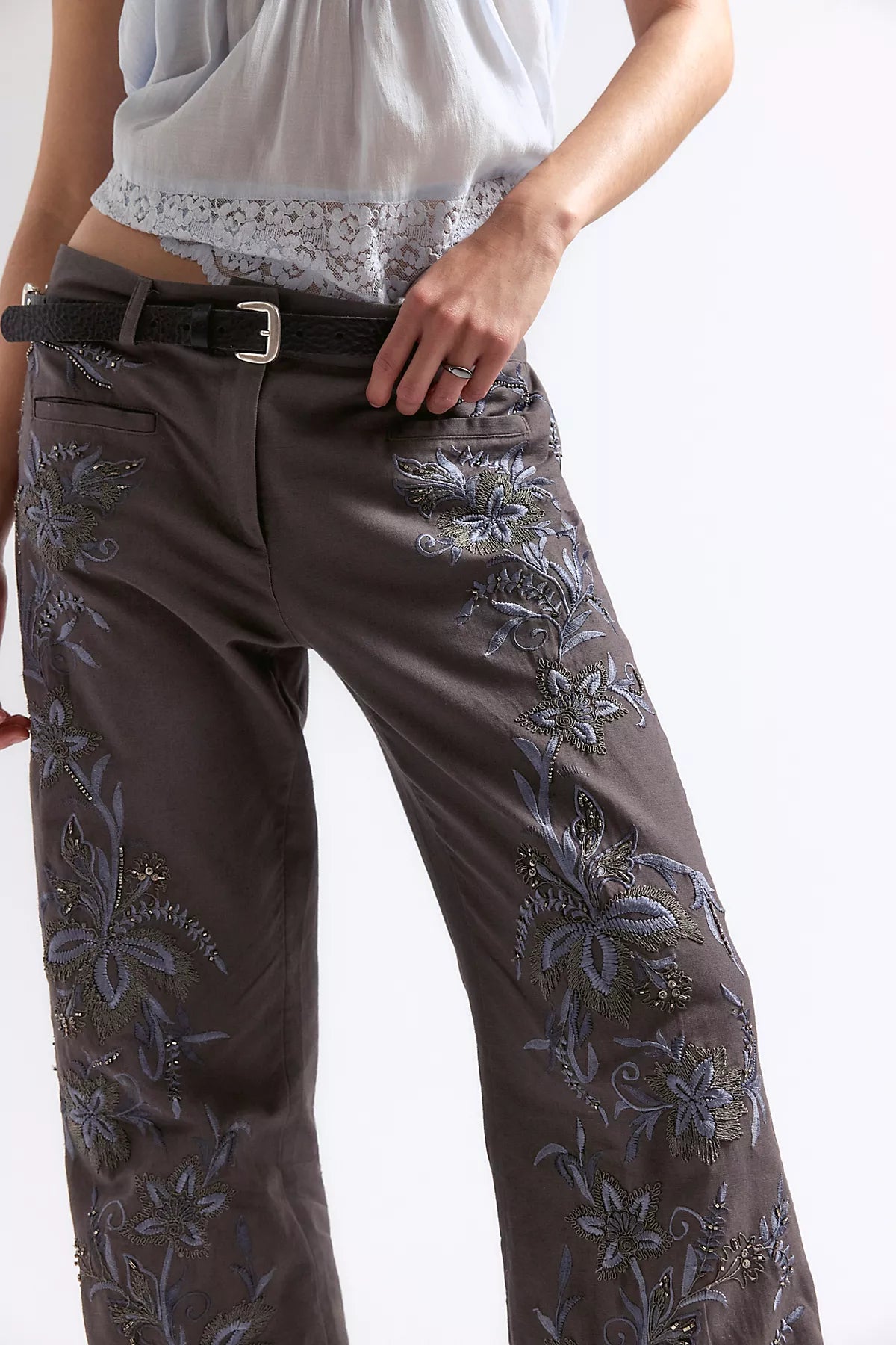 Taylen Embellished Flare Pants