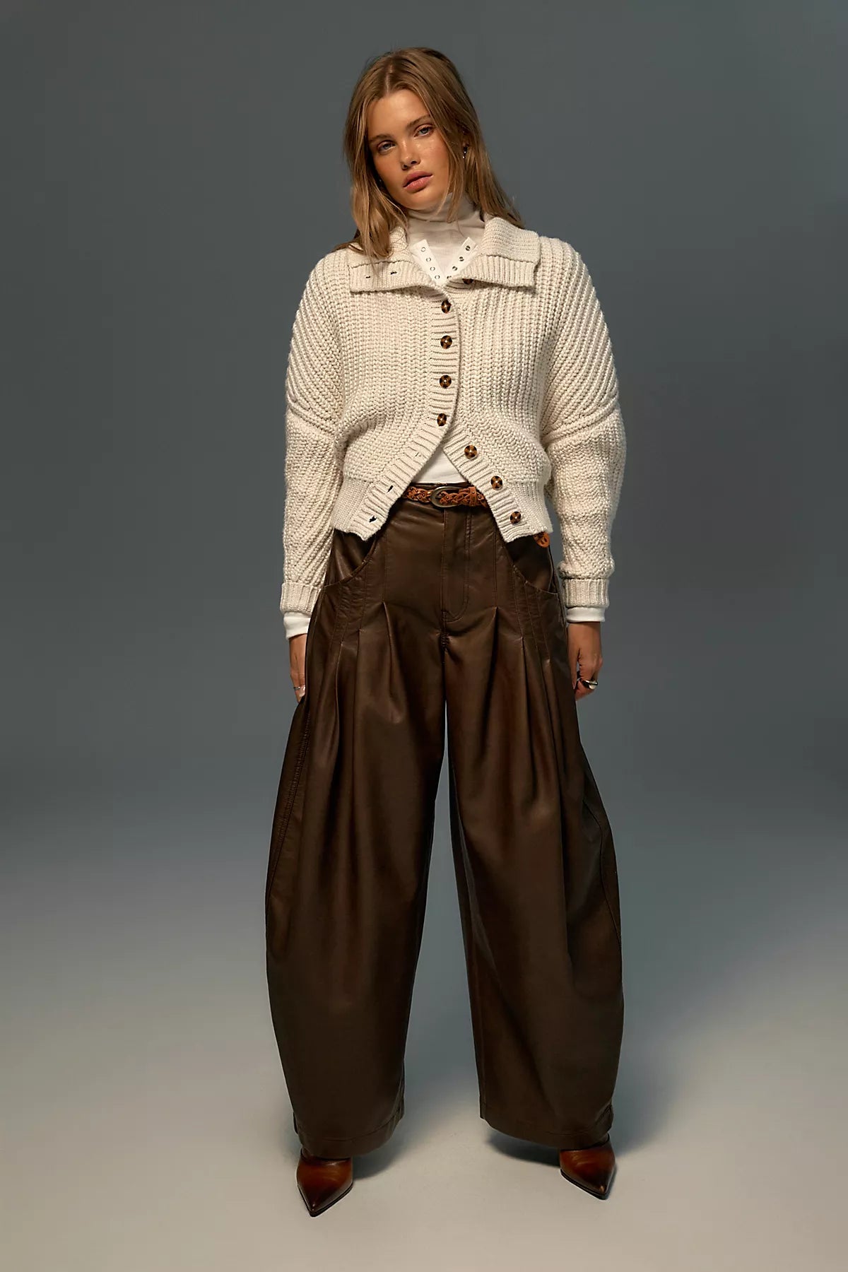 Right Turn Vegan Leather Trousers