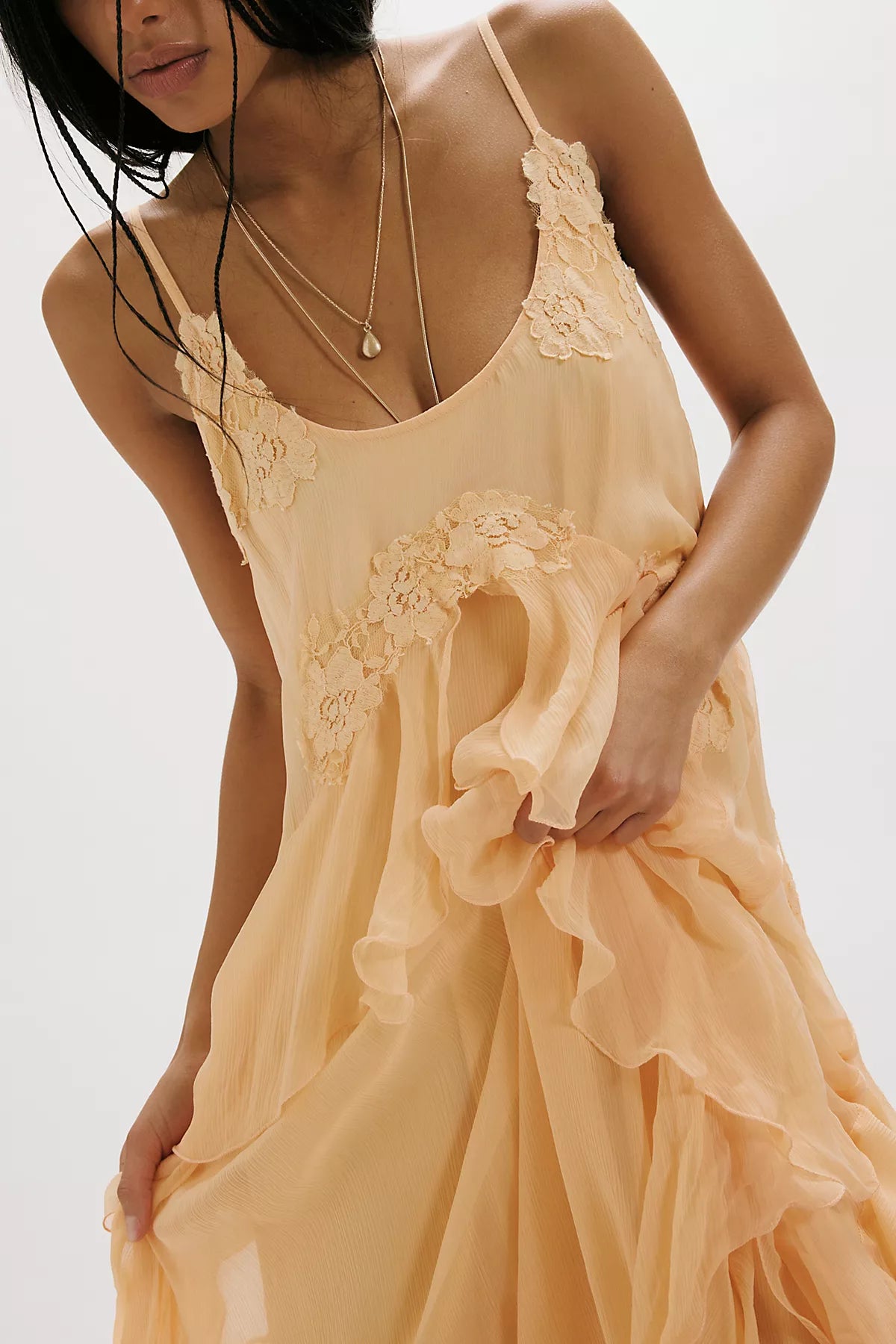 Nigel Preston Floating Angel Chiffon Maxi Dress