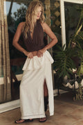 Sandshell Linen Zora Maxi Skirt