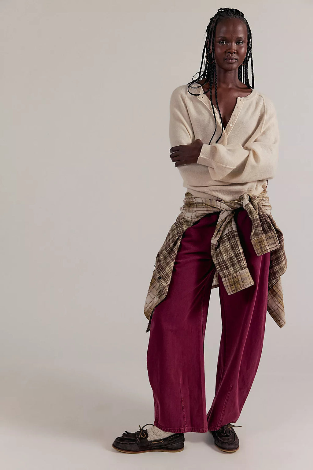 Lex Pull-On Barrel Pants