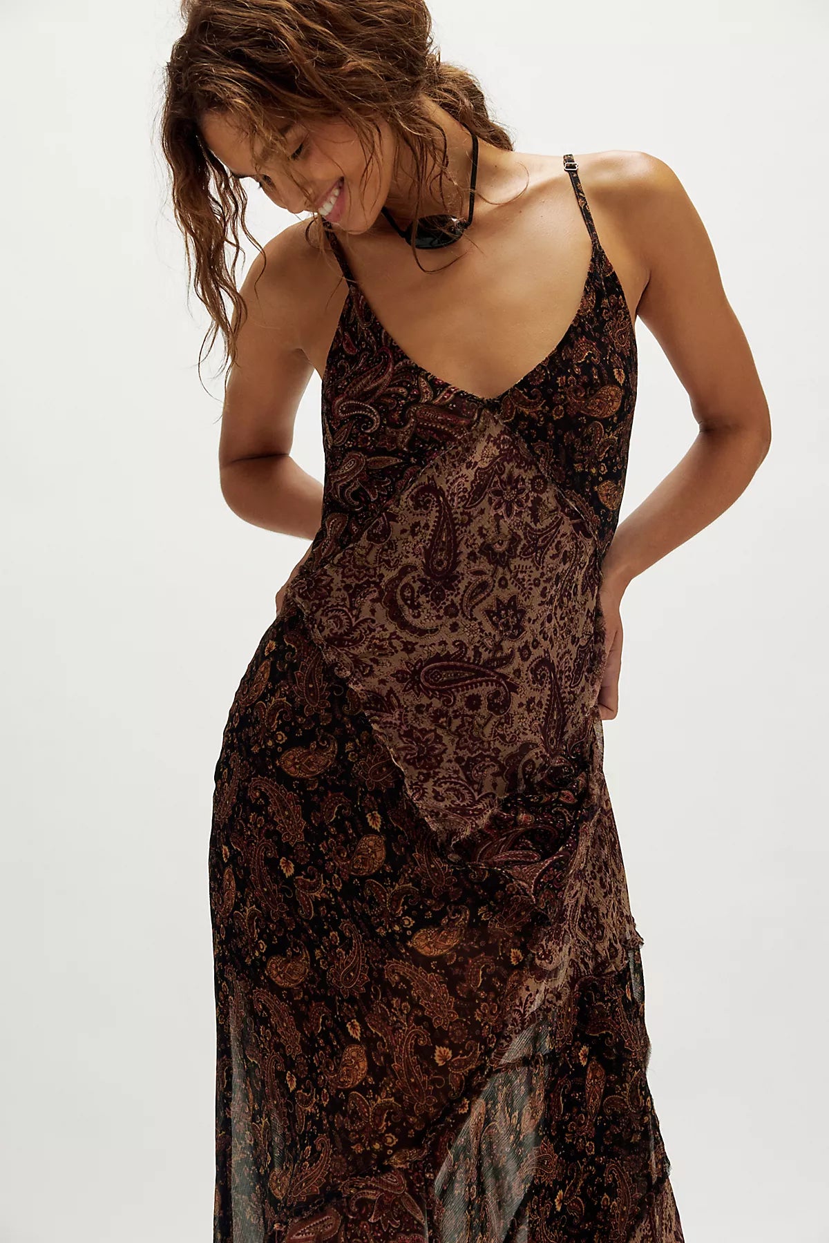 Nigel Preston Paisley Patch Maxi Dress
