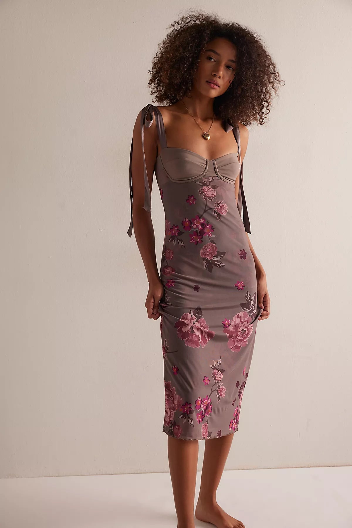 Printed Got Glam Midi Slip Dress