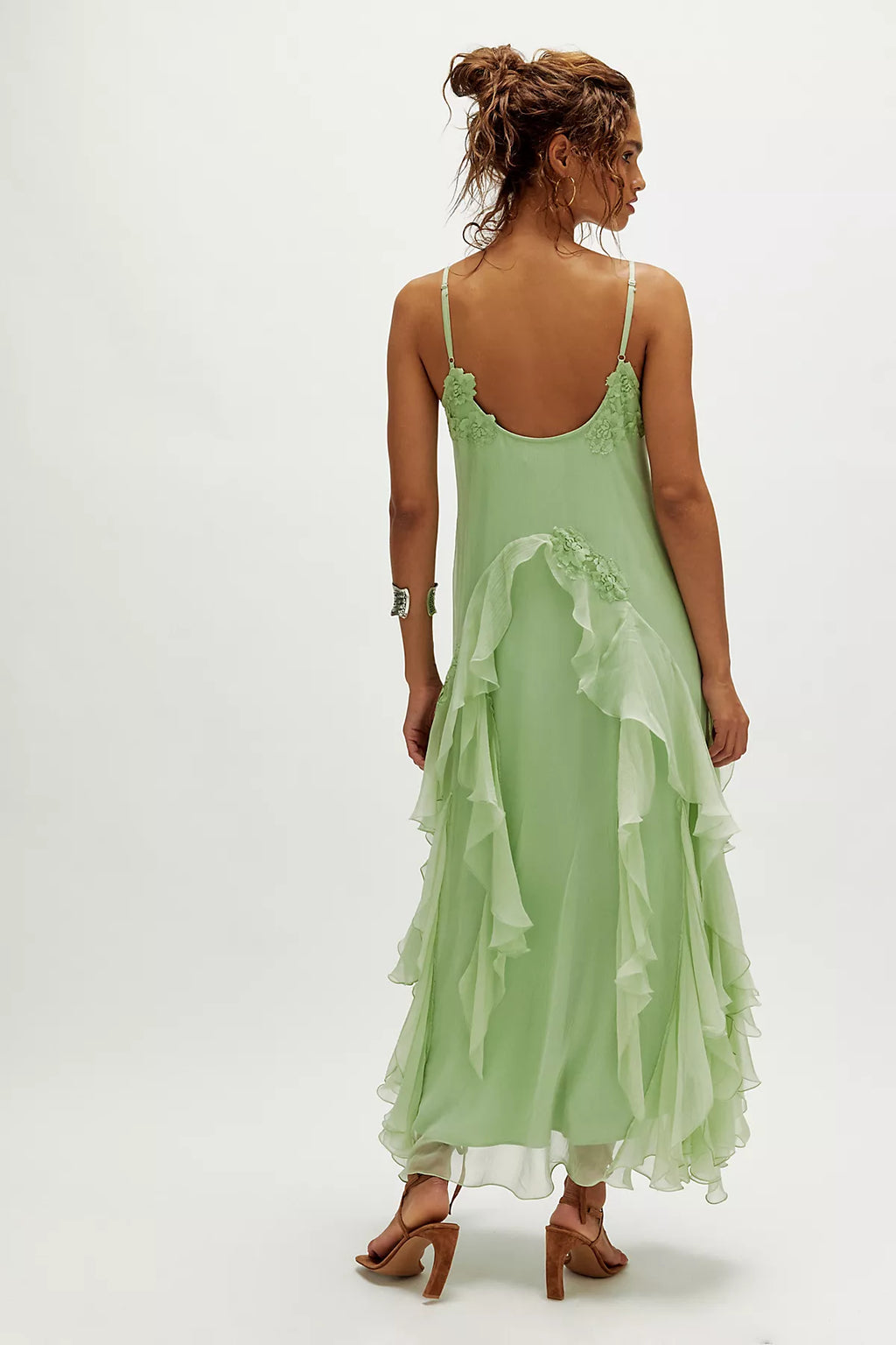 Nigel Preston Floating Angel Chiffon Maxi Dress