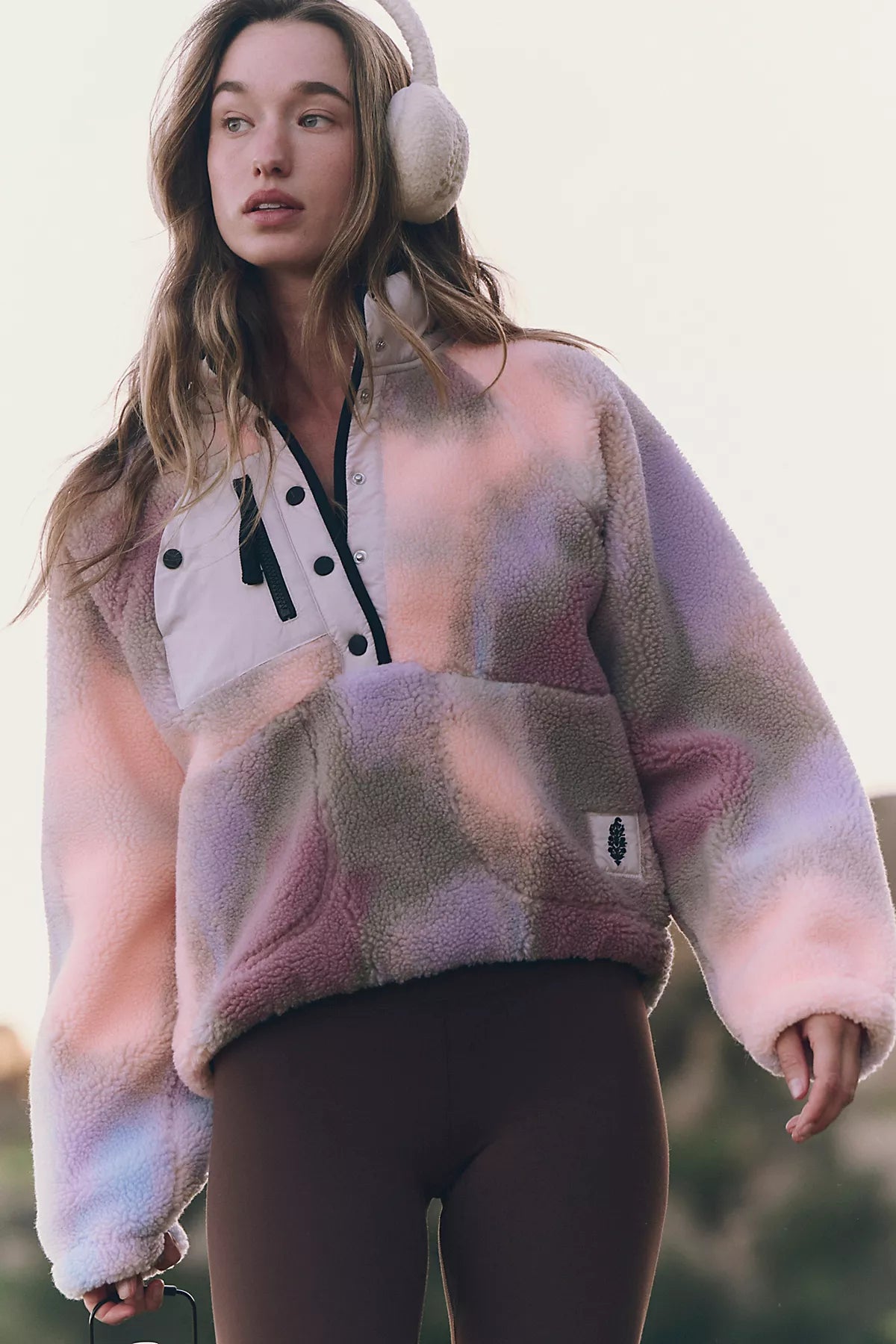 Hit The Slopes Printed Fleece Pullover