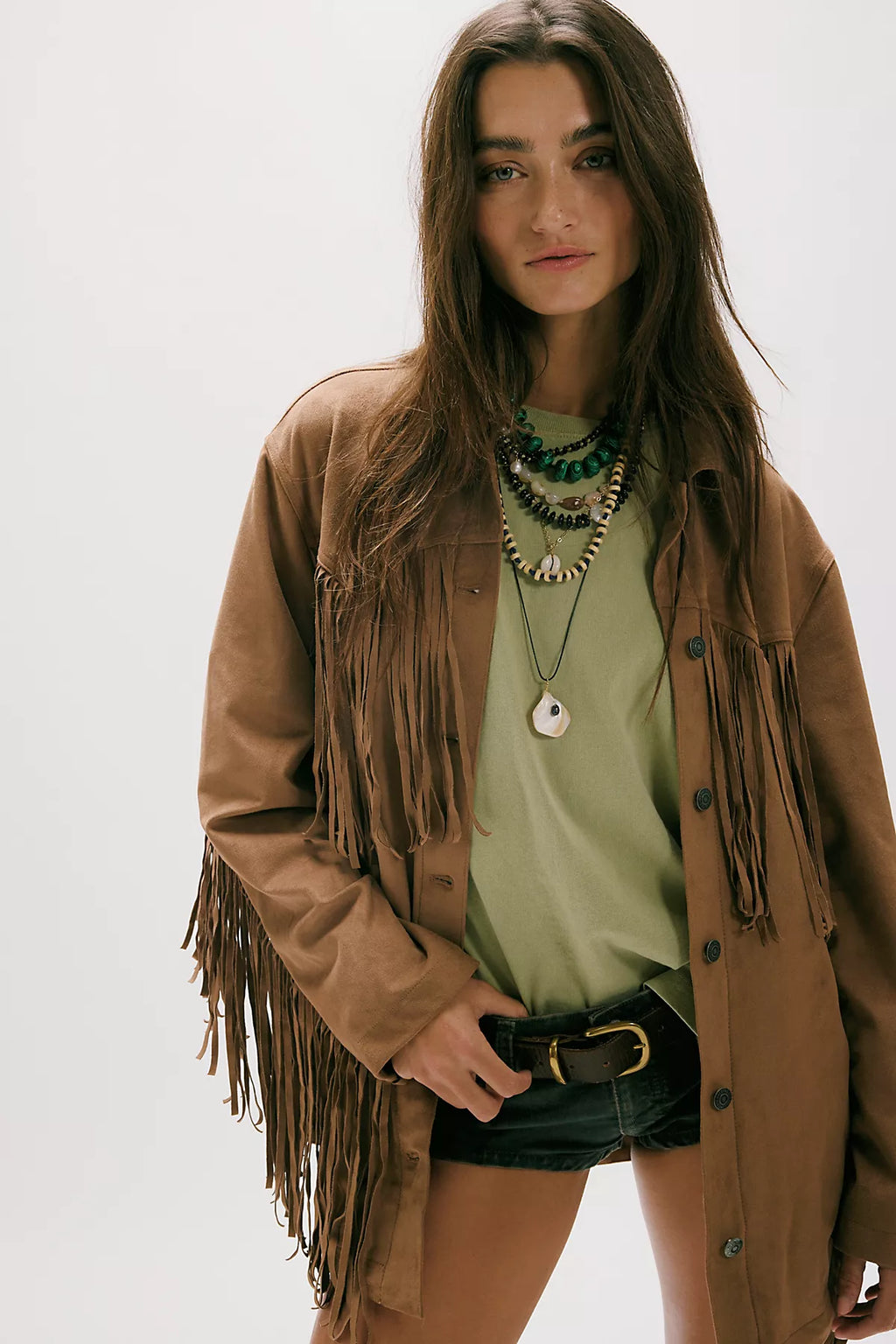 We The Free Fringe Out Vegan Suede Jacket