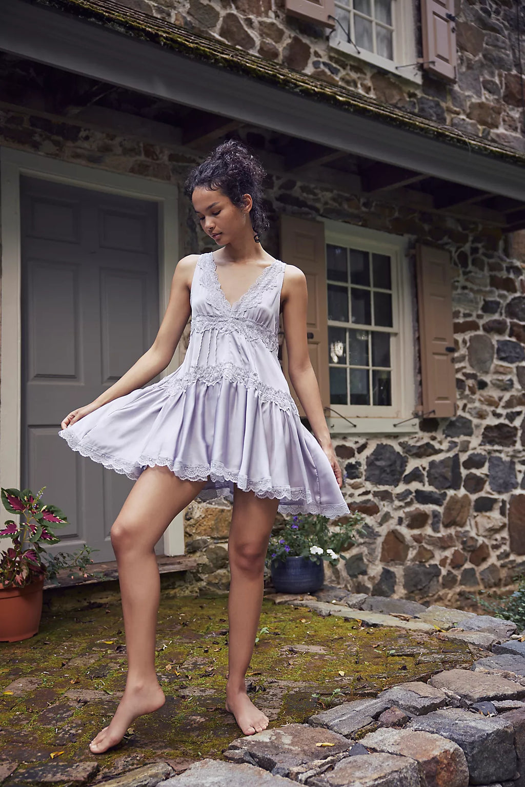 In This Groove Mini Slip Dress