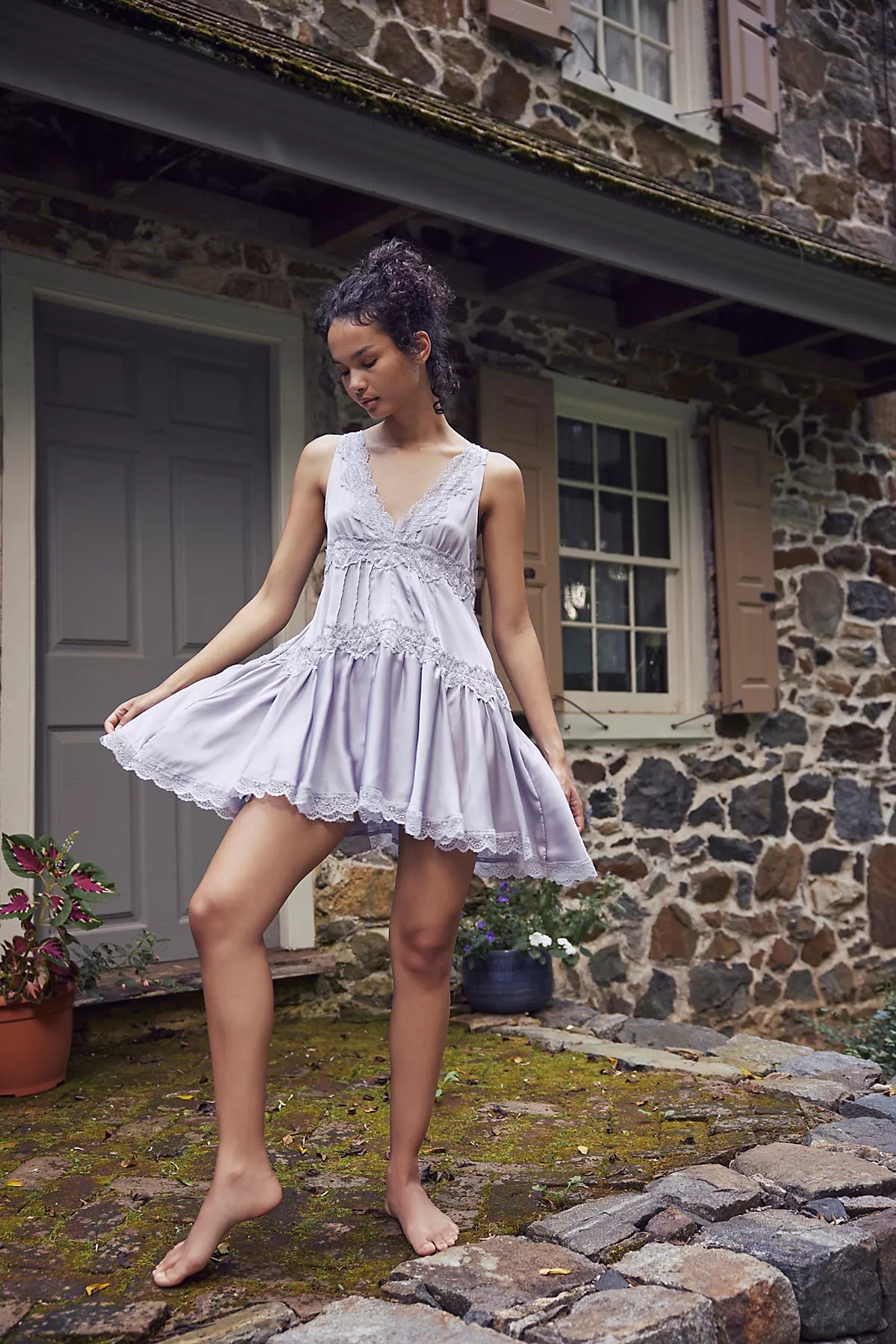 In This Groove Mini Slip Dress