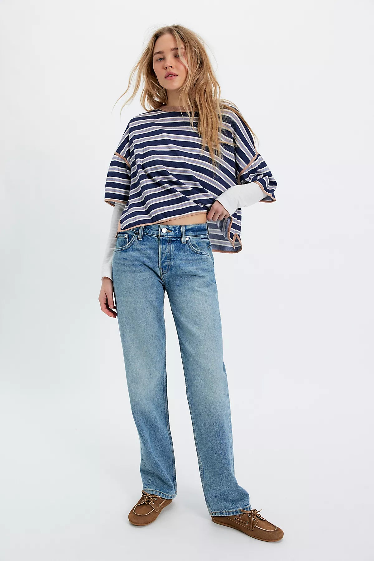 EB Denim Ariel Mid-Rise Wedgie Jeans