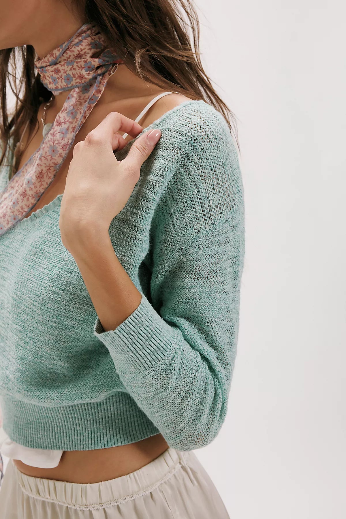 Soft Focus Fine Gauge Linen Pullover