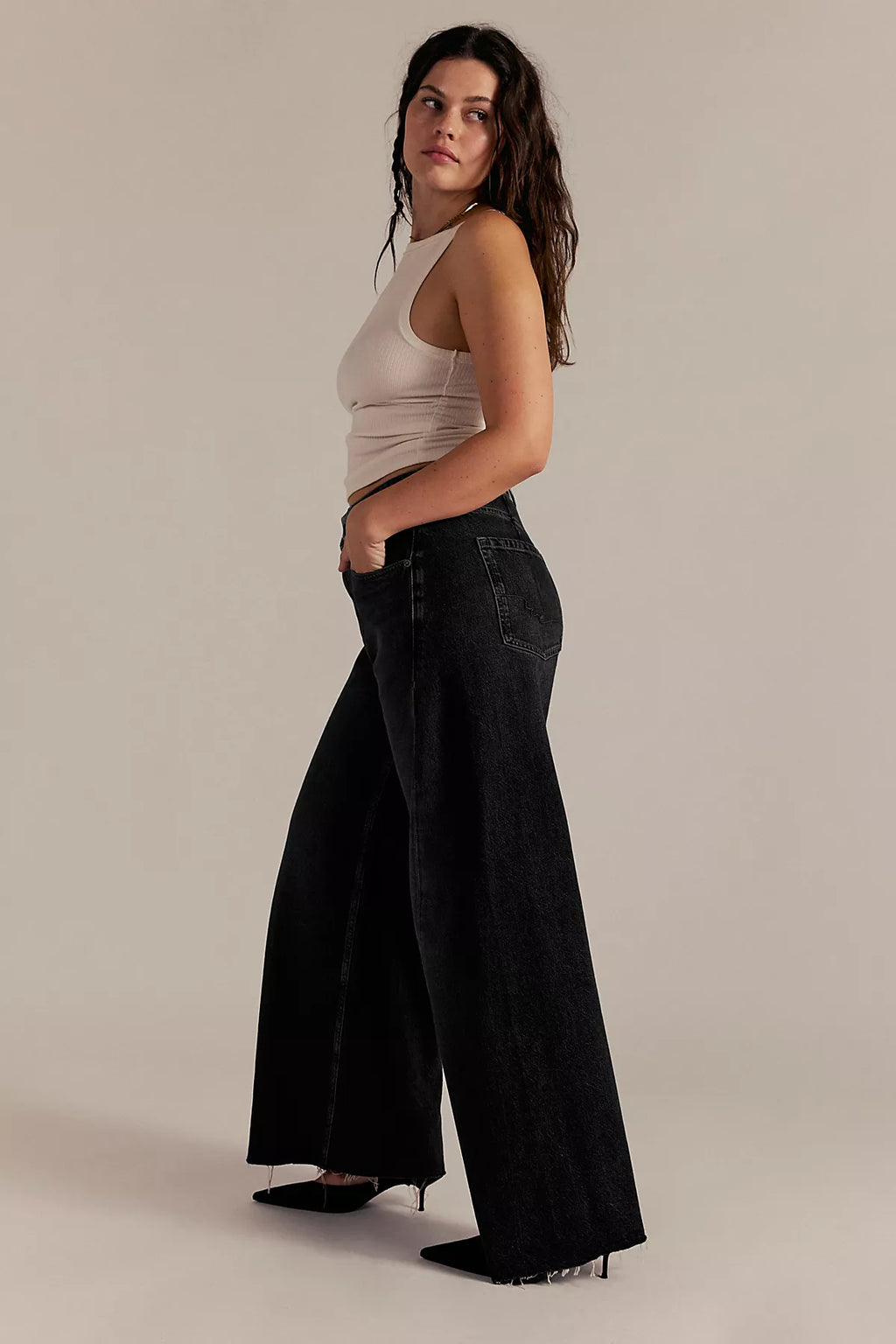 We The Free CRVY Alter Ego Wide-Leg Twisted Jeans