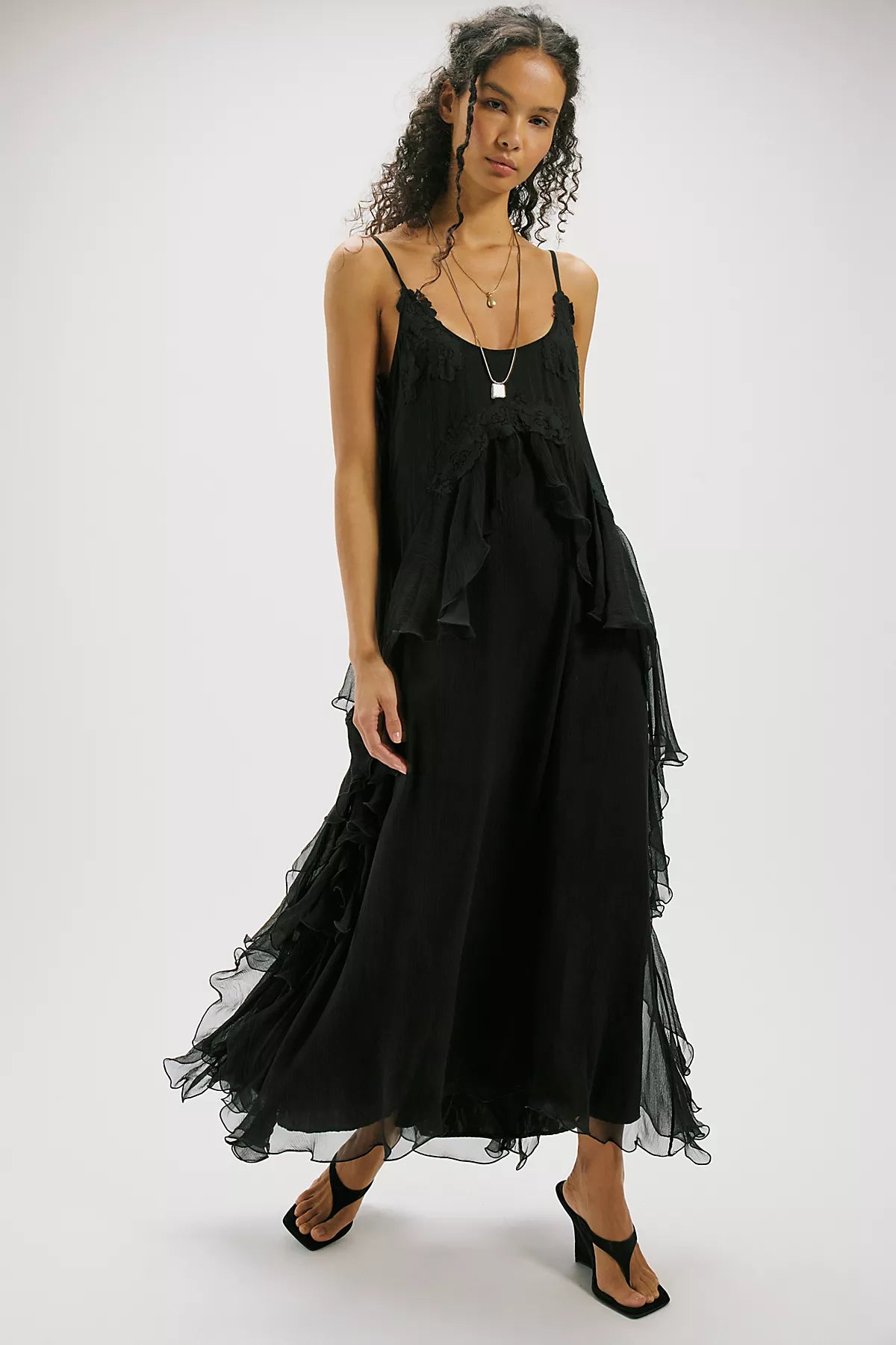 Nigel Preston Floating Angel Chiffon Maxi Dress