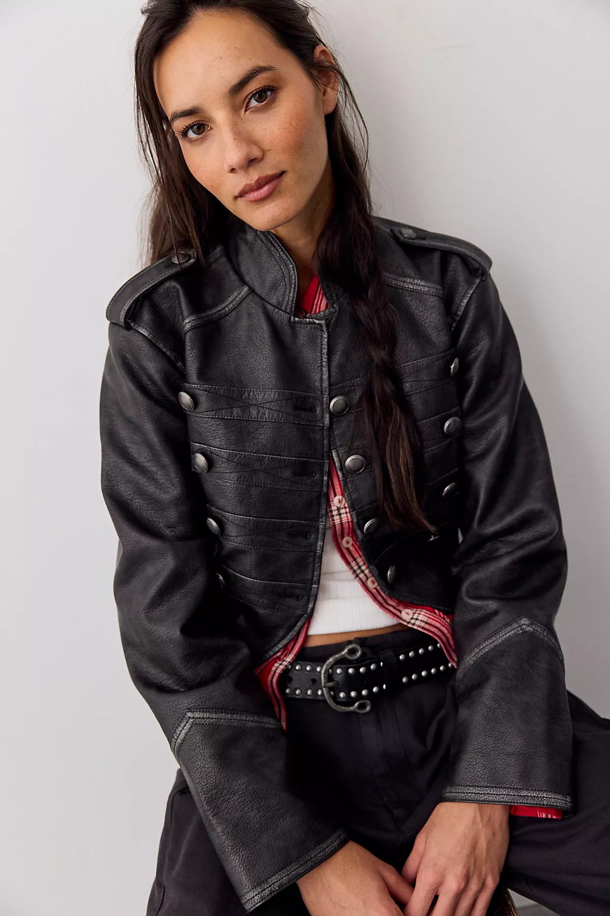 We The Free Ryland Vegan Leather Band Jacket
