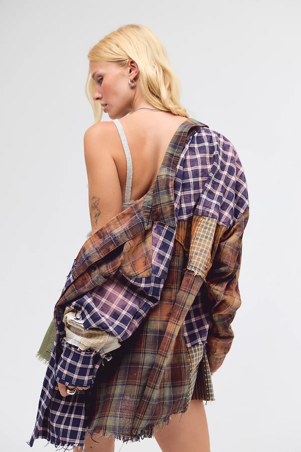The Tales Repaired Mixed Flannel Shirt