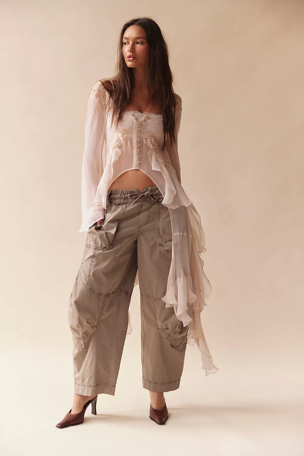 Nigel Preston Angel Chiffon Maxi Top