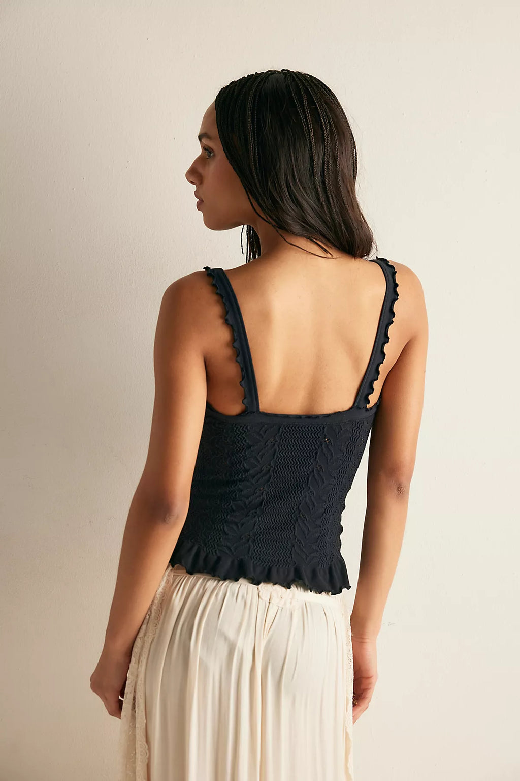 So Soft Frill Square Neck Tank