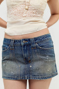 Ksubi Micro Mini Denim Skirt