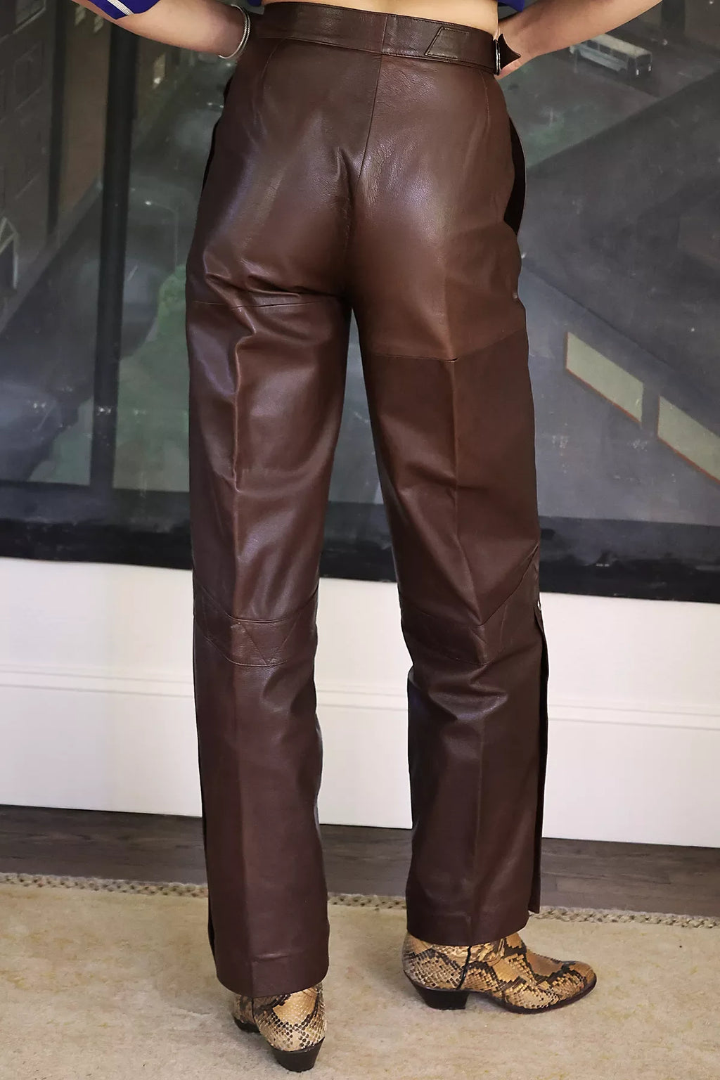 Vintage 1980s Mario Valentino Leather Pants by Lauren Owen of Texas