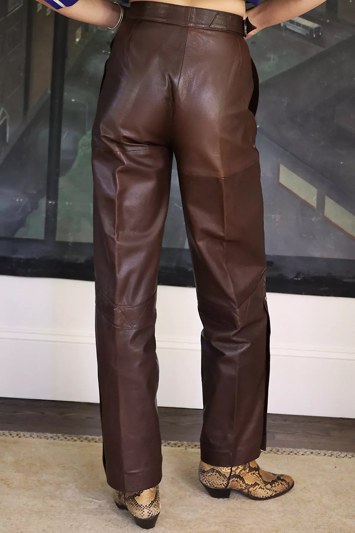 Vintage 1980s Mario Valentino Leather Pants by Lauren Owen of Texas