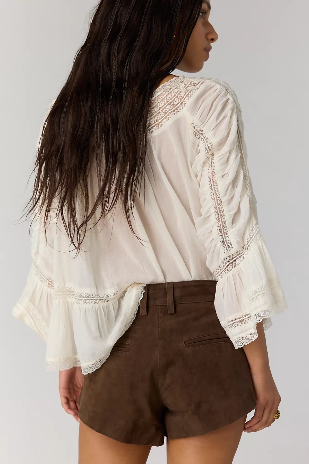 Understated Leather Josie Pleated Micro Shorts