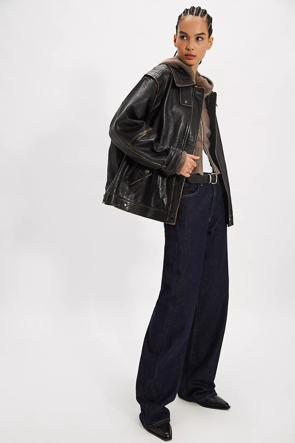 We The Free Parker Leather Jacket