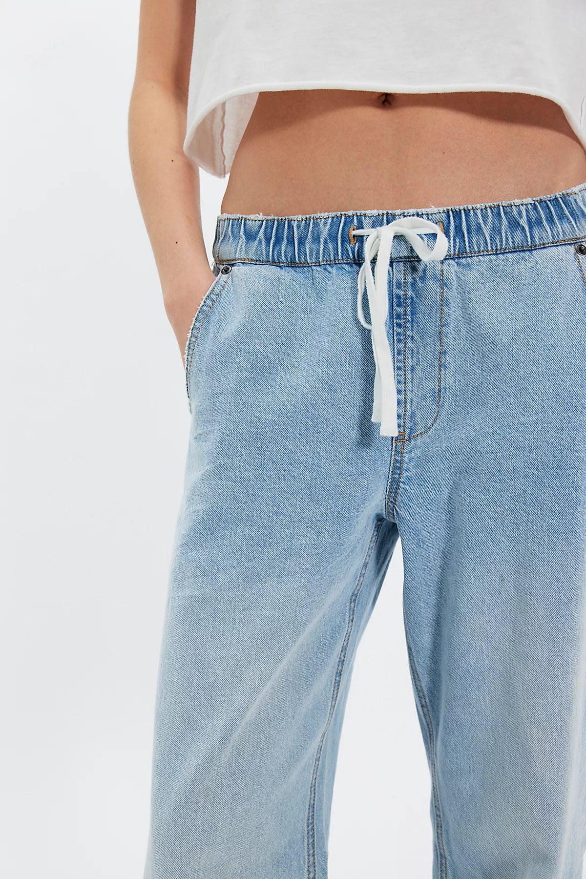 OneTeaspoon Roadhouse Wide-Leg Drawstring Jeans