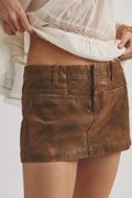 We The Free Mille-Fleurs Vegan Suede Micro Skirt