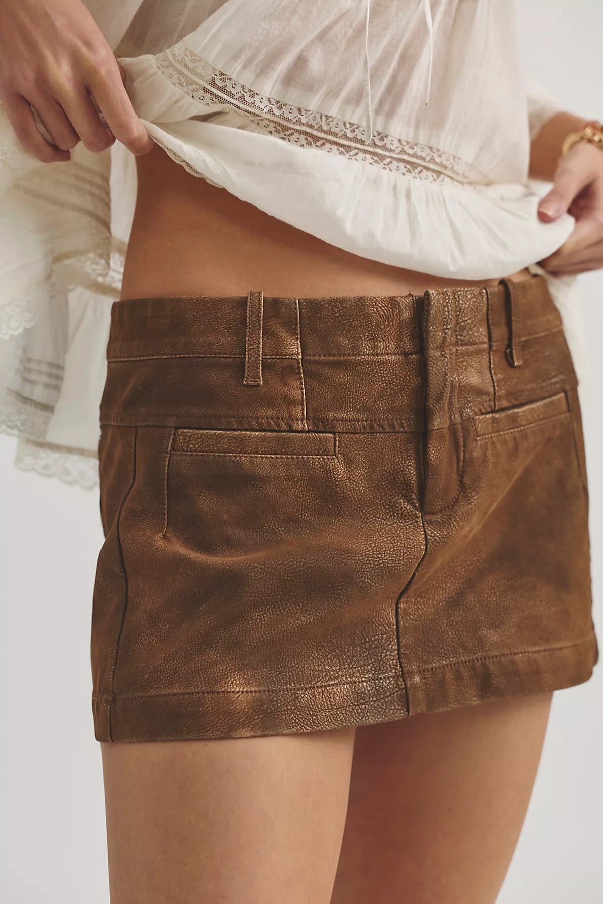 We The Free Mille-Fleurs Vegan Suede Micro Skirt