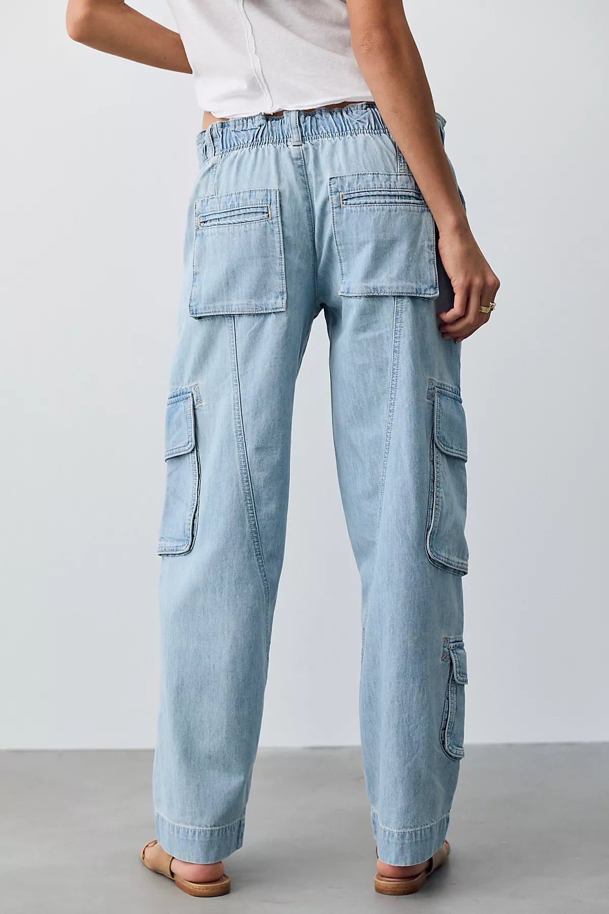 We The Free Tahiti Denim Pull-On Cargo Pants