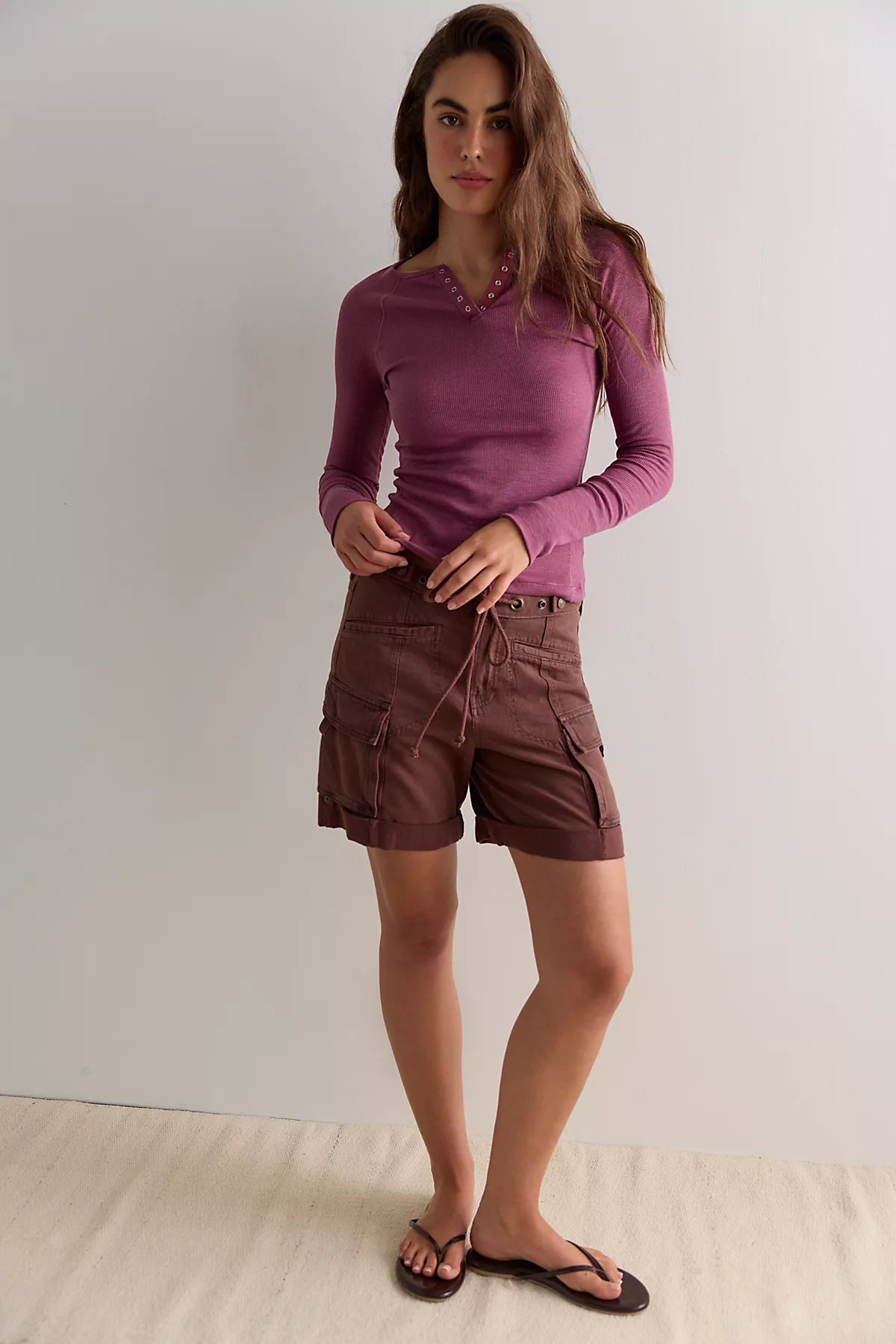 Keeping It Light Ribbed Henley