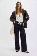 Wrangler Tie Front Loose Jeans