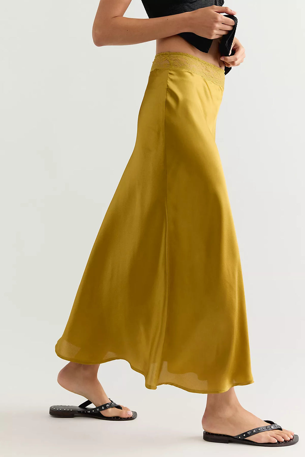Valeria Midi Slip Skirt