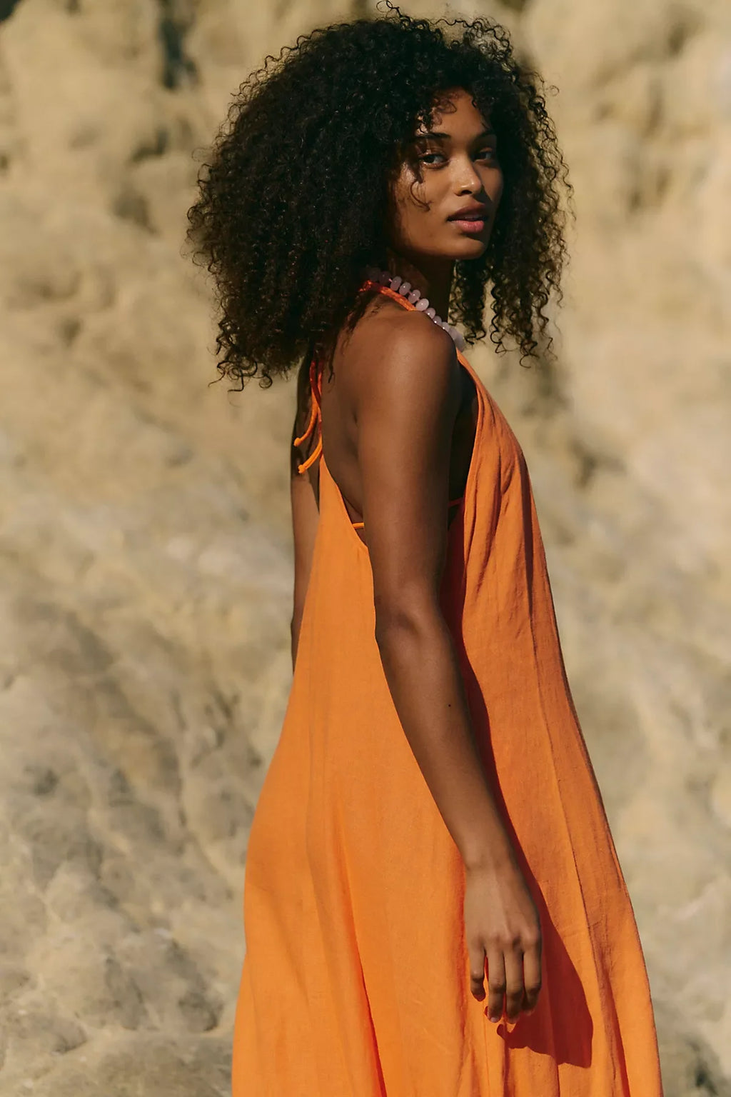 Sandshell Linen Easy Does It Maxi Dress