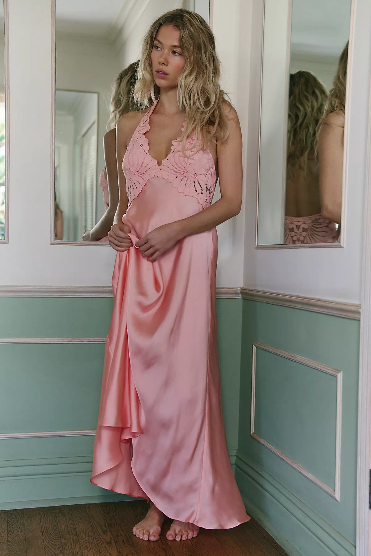 Petal Party Midi Slip Dress