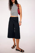 City Wide-Leg Crop Trousers