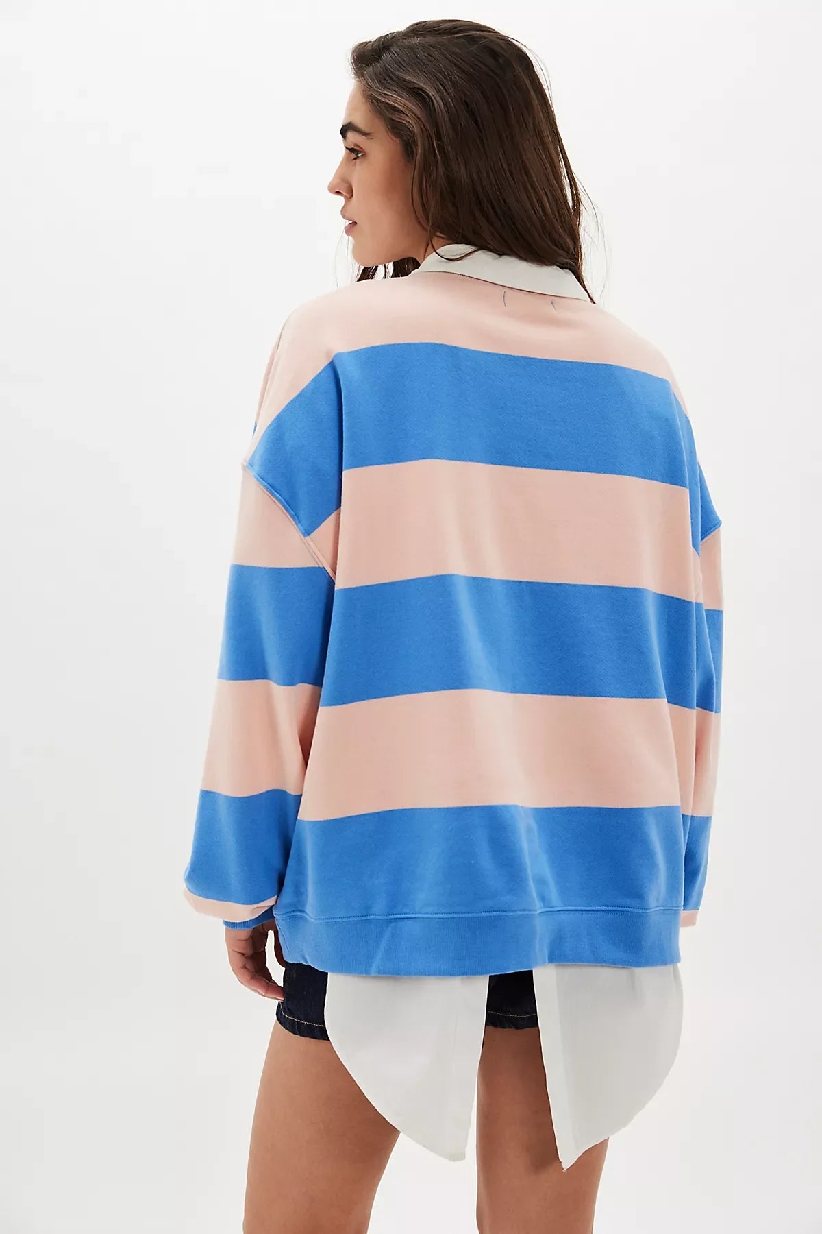 We The Free Classic Striped Oversized Crewneck