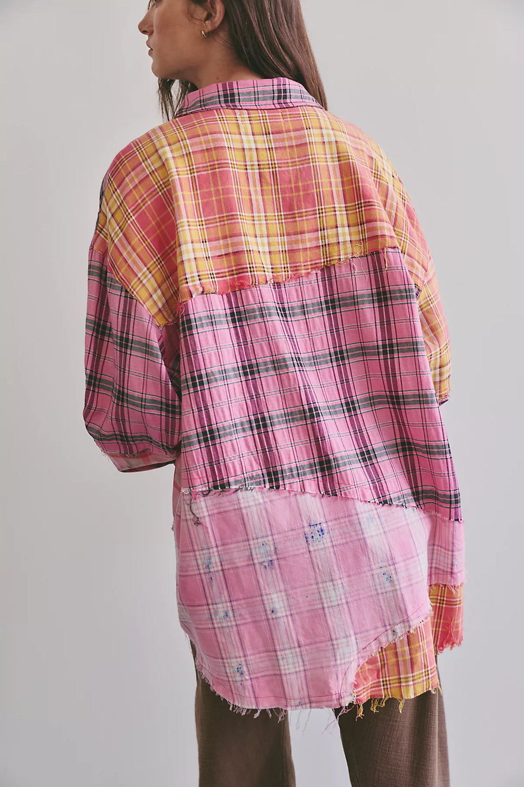 The Tales Repaired Mixed Flannel Shirt