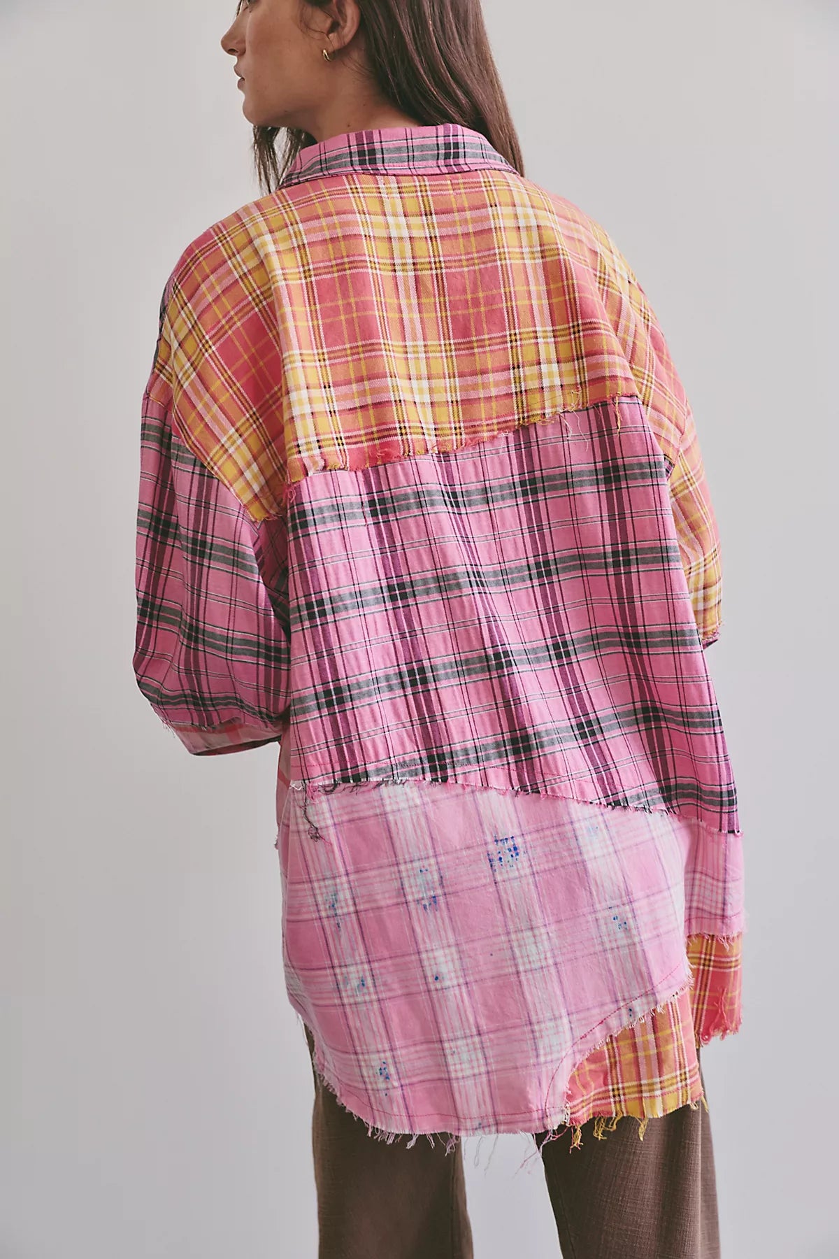 The Tales Repaired Mixed Flannel Shirt