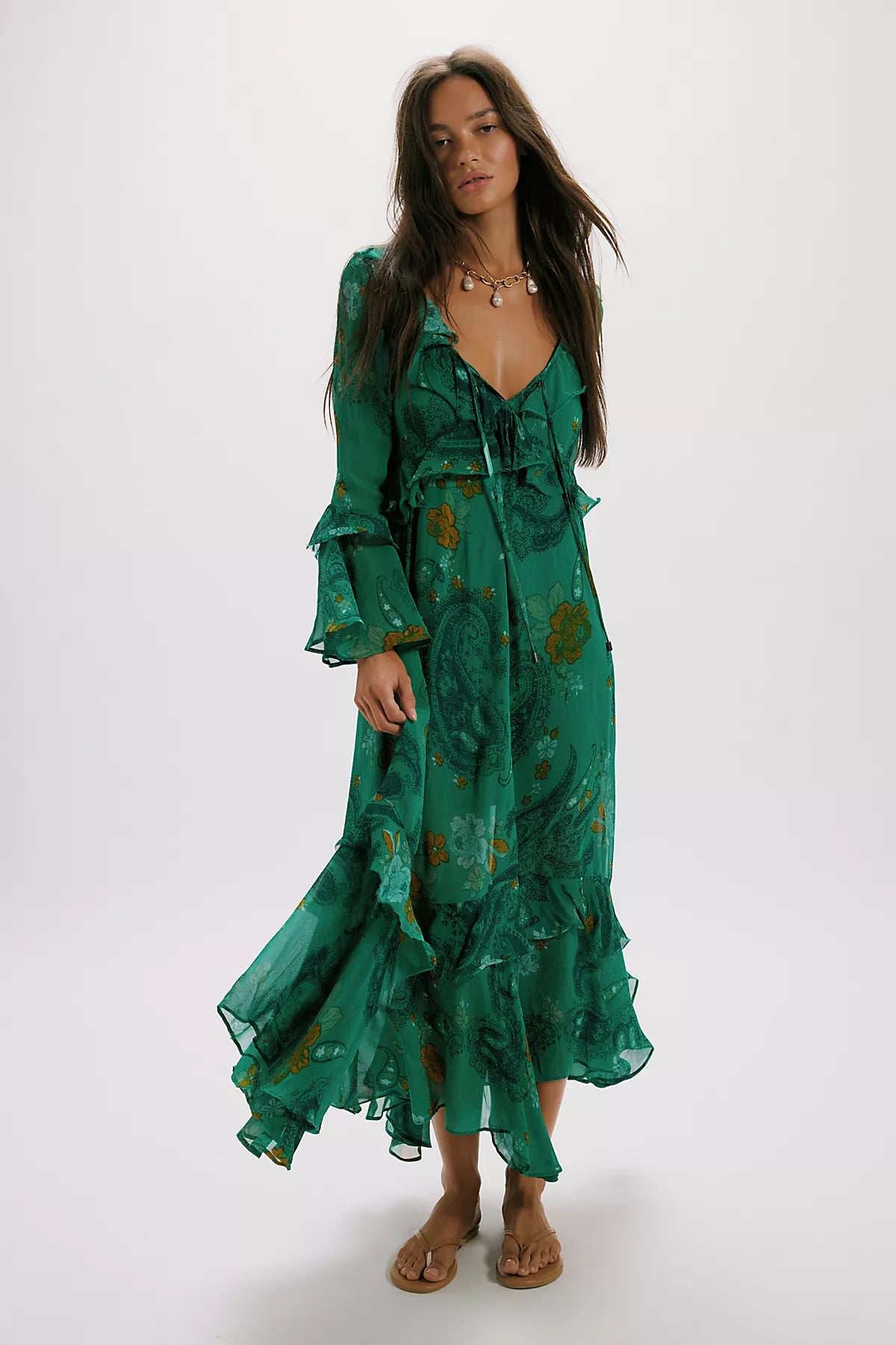 Paisley Petals Maxi Dress