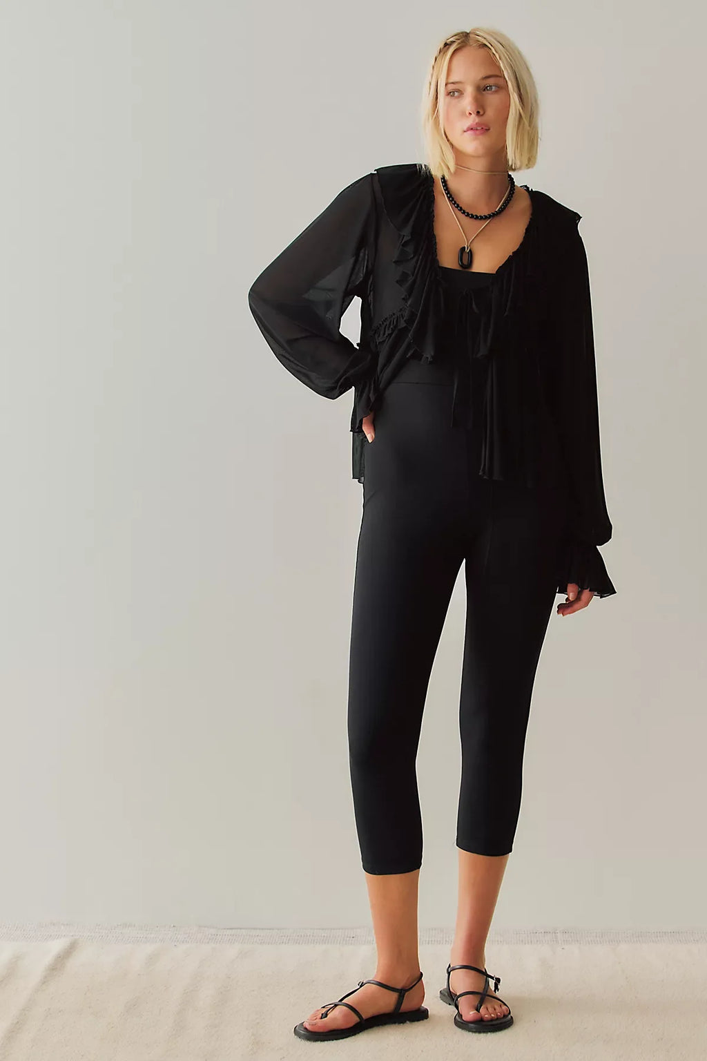 Susana Monaco Strap Tank Crop Jumpsuit