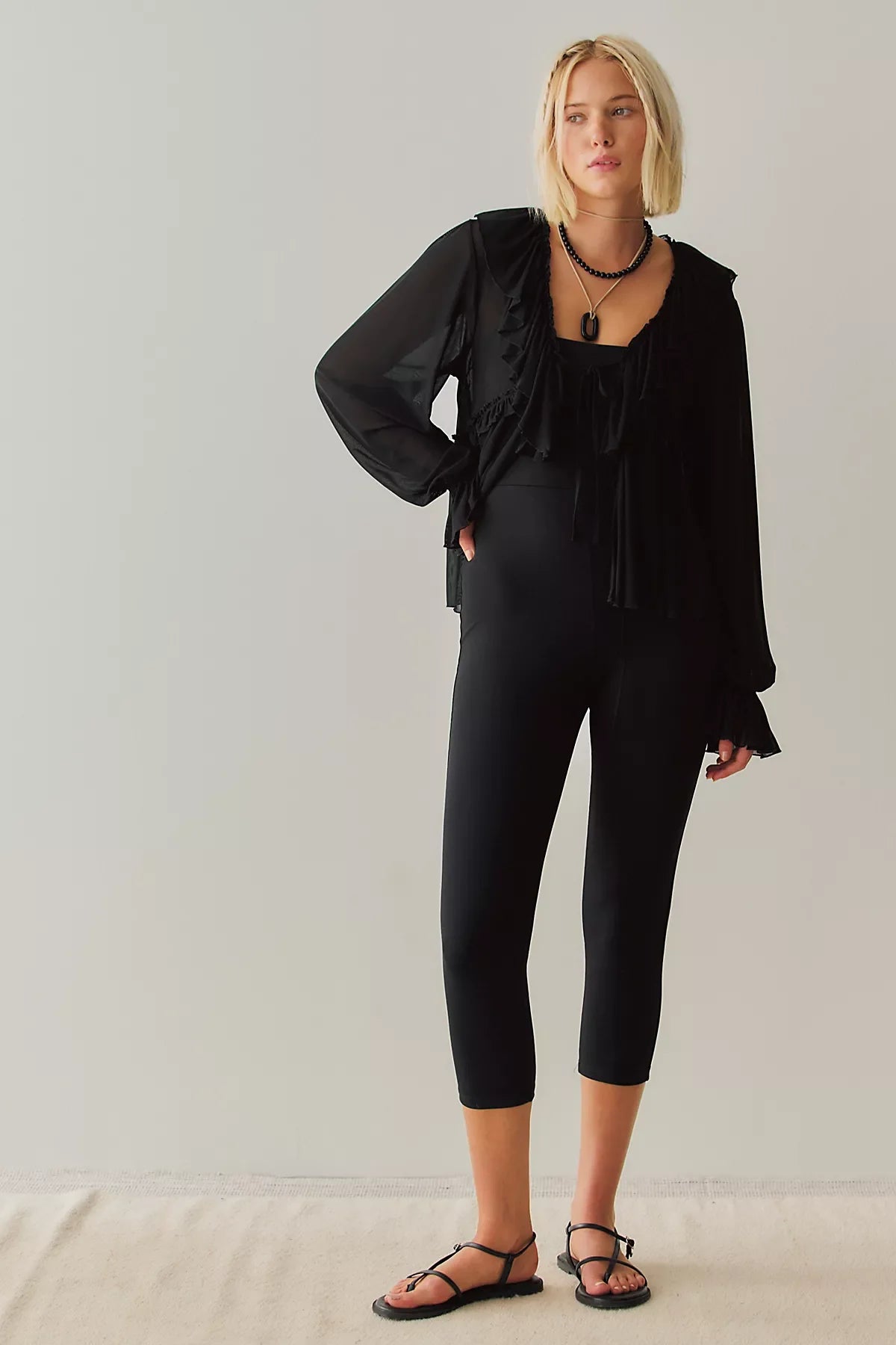 Susana Monaco Strap Tank Crop Jumpsuit