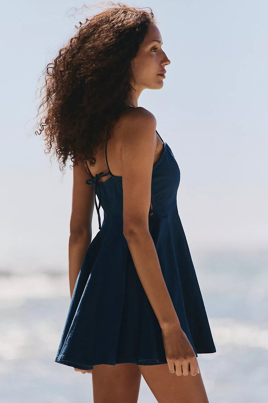 Tan Lines Stretch Linen Mini Dress