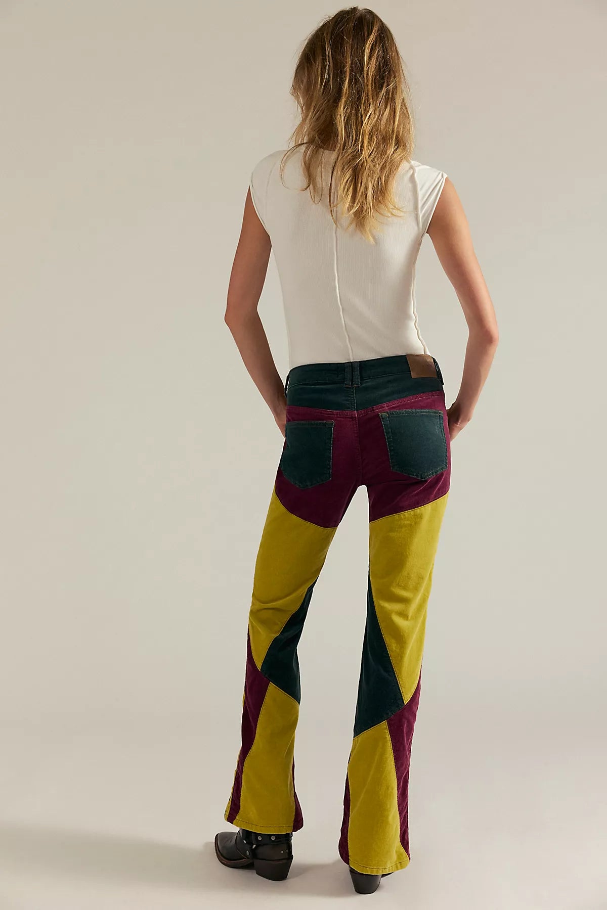 We The Free On Your Side Cord Patched Bootcut Jeans