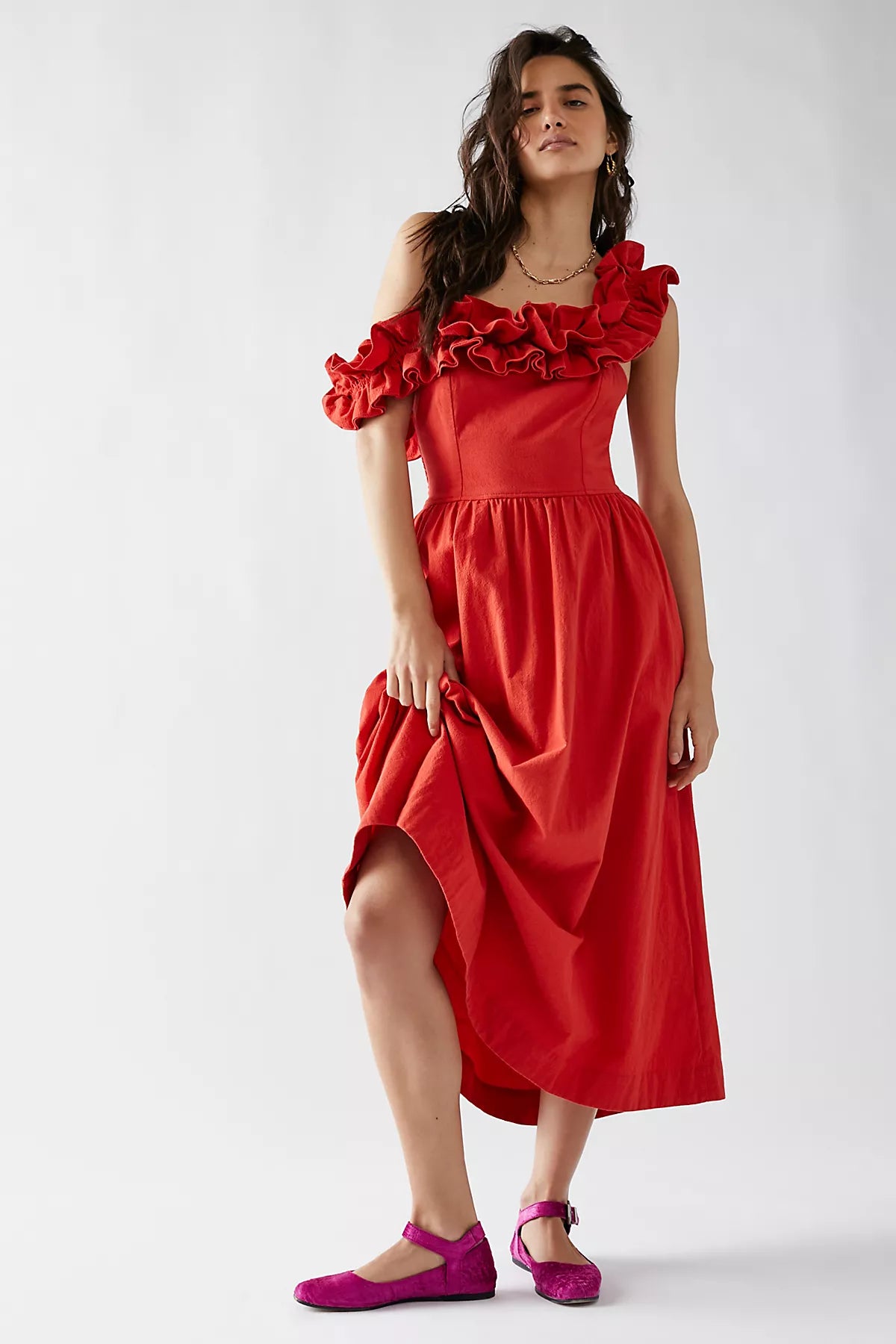 Ruffle It Up Midi Dress